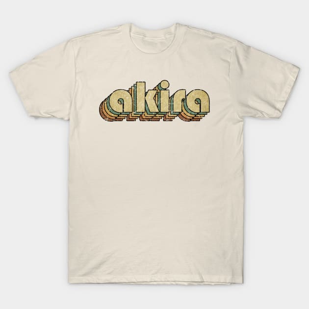 Akira // Vintage Rainbow Typography Style // 70s T-Shirt by JULIAN AKBAR PROJECT